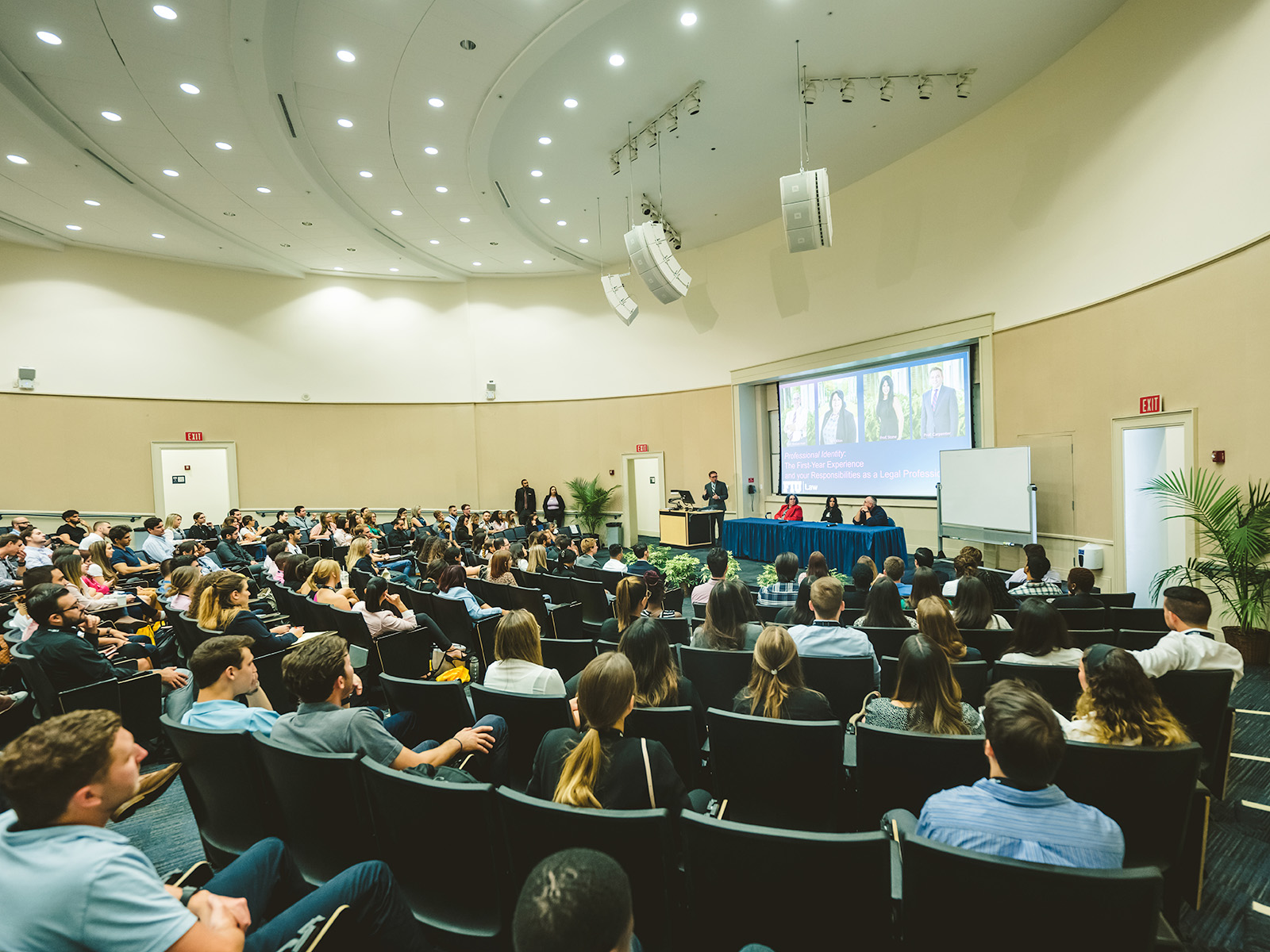 FIU College of Law students in an auditorium