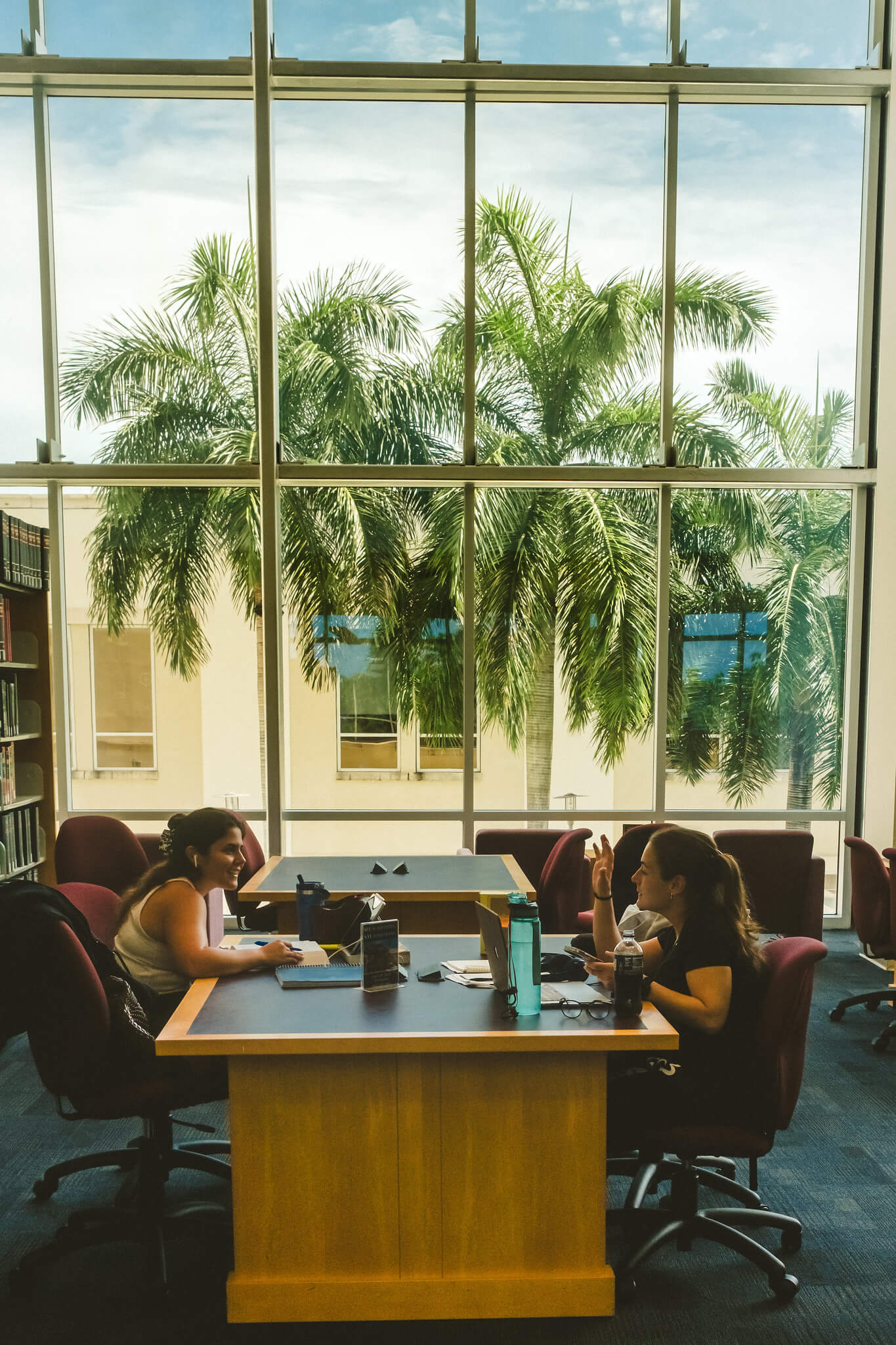 FIU students in the Law Library
