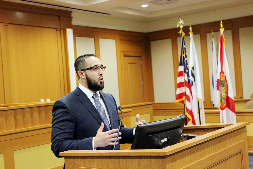 FIU Law student speaking 