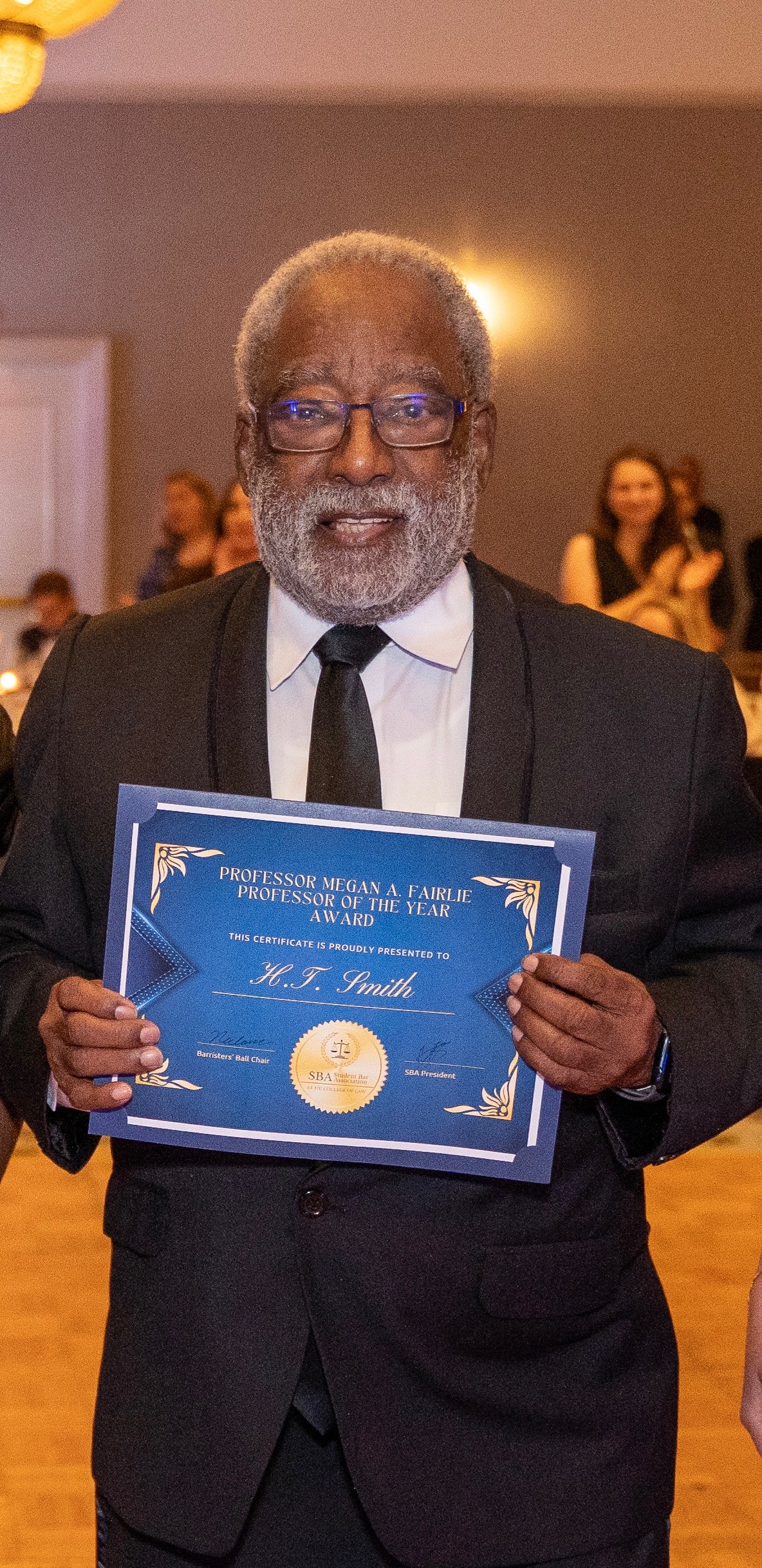 HT Smith Professor of the year photo
