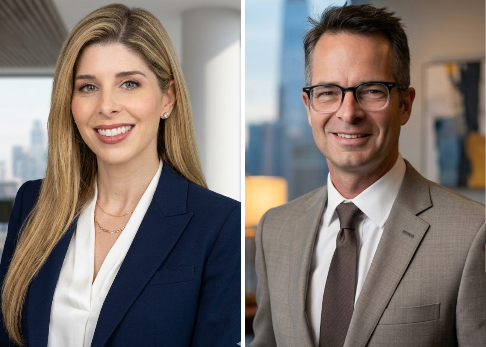 Headshots of Amanda Bender and Gunnar Mandrisch