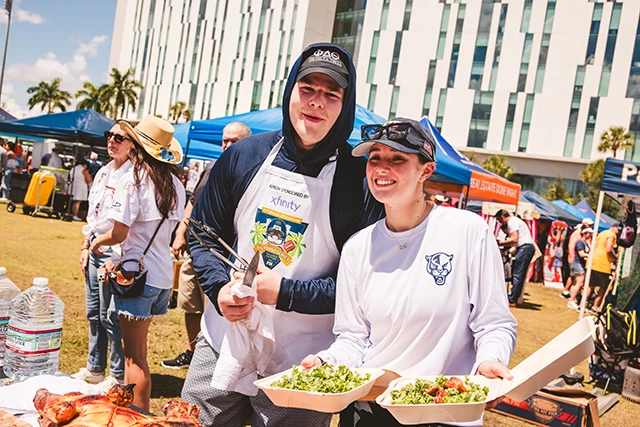 FIU students at the Pig Roast